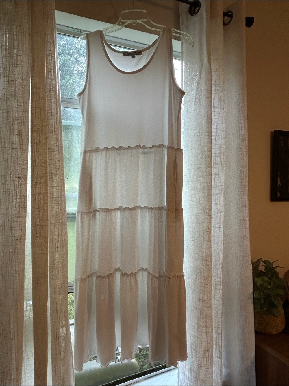 White Mark White Sleeveless Tiered Maxi Dress